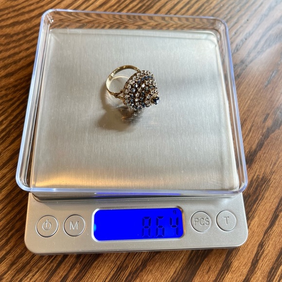 Diamond and Sapphire Ballerina Estate Ring - Picture 14 of 16